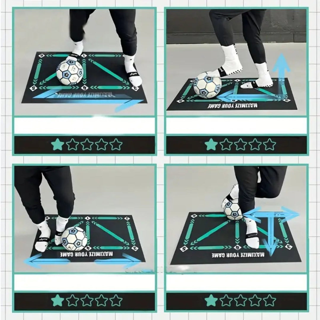 Fußball-Trainingsmatte für effizientes Heimtraining; verbessert Dribbling, Ballkontrolle & Präzision.