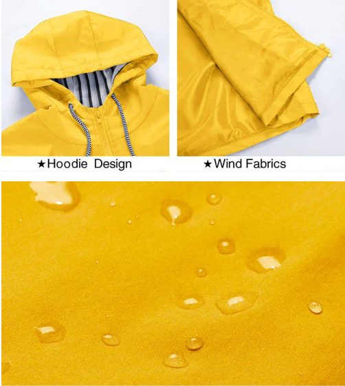 Modischer Damen-Trenchcoat, wasserdicht & winddicht. Perfekte Übergangsjacke für Herbst und Outdoor.