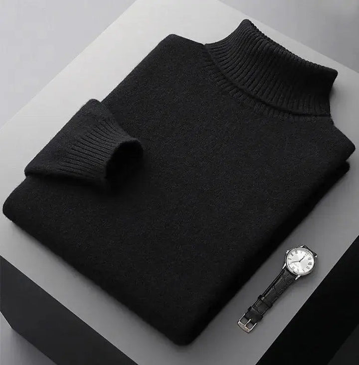 Zeitloser Herren Rollkragenpullover, warm & geschmackvoll für Business-Looks.