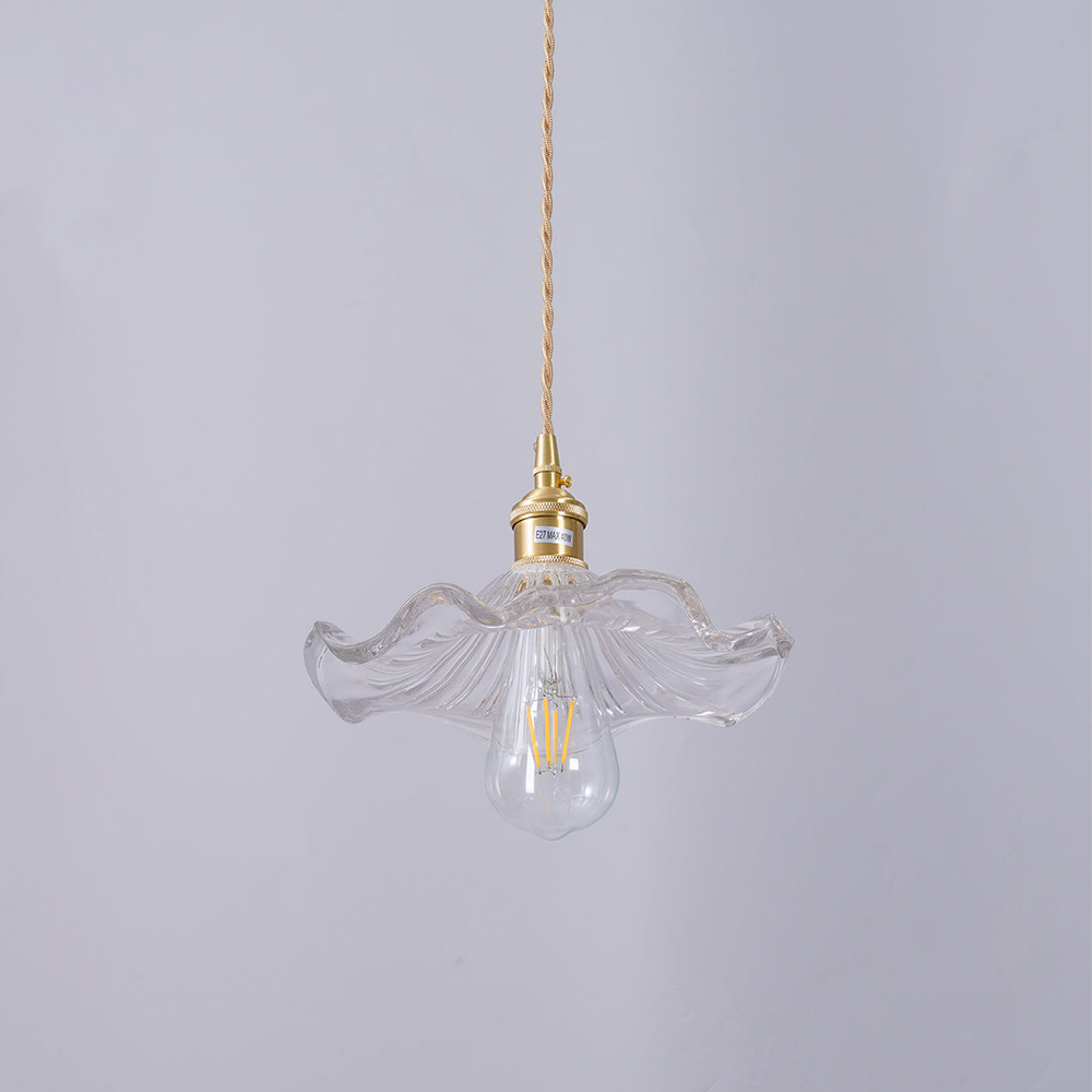 Hochwertige Dekolampe, Hibiskus Pendelleuchte mit warmweißem LED-Licht, elegant & modern.