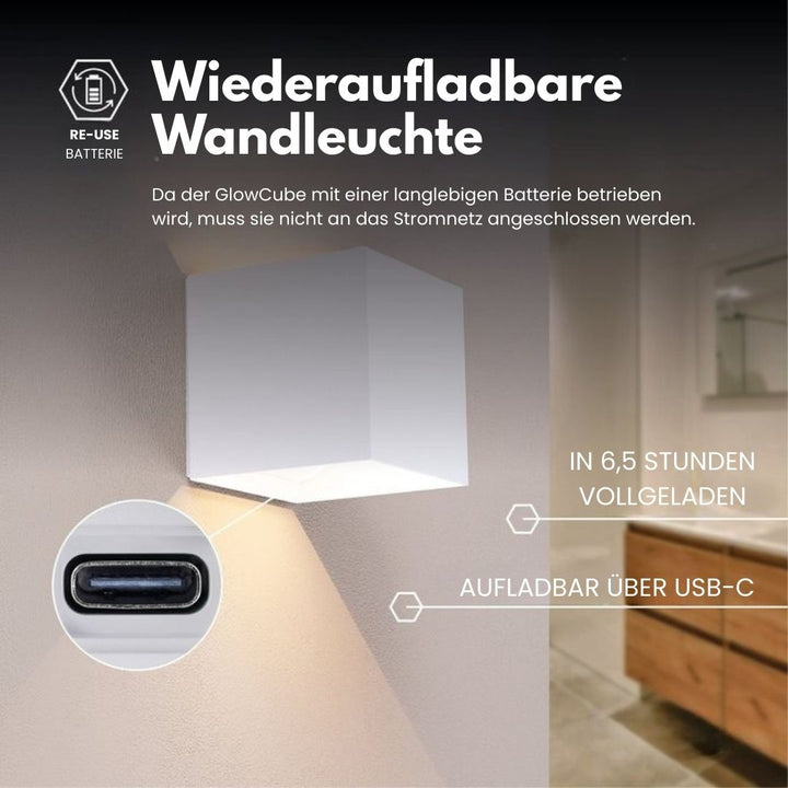 Robuste kabellose LED Außenwandleuchte, wetterfest, mit Bewegungssensor für Terrasse oder Eingang.