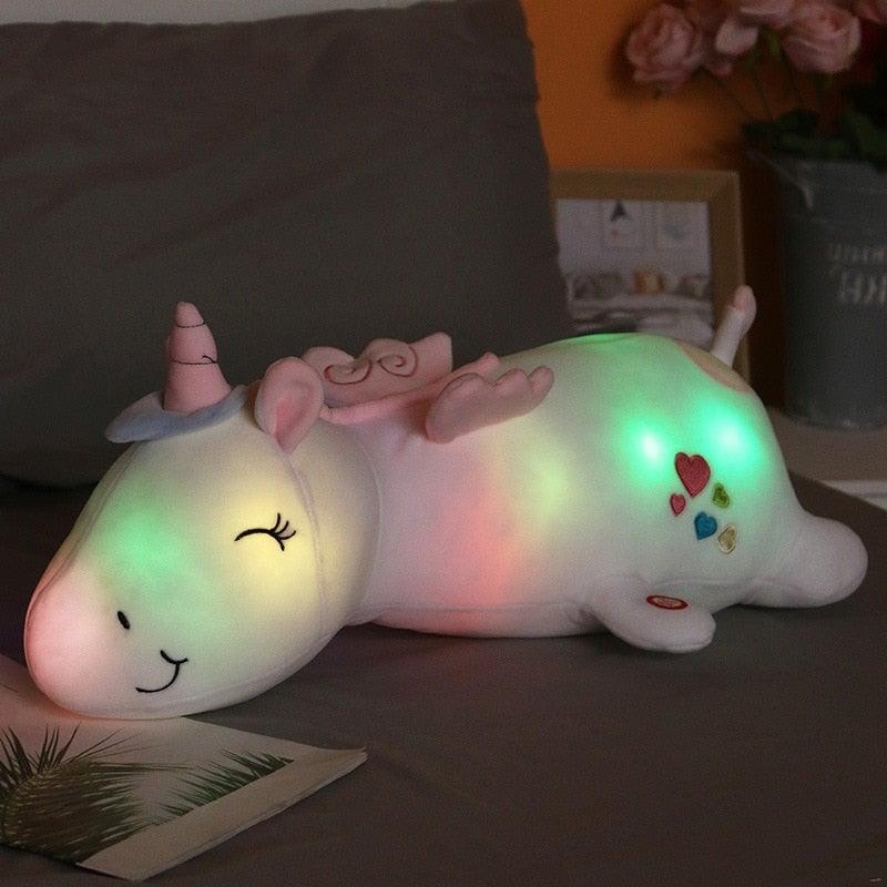 Glowie: Leuchtendes Plüsch-Einhorn mit LED-Funktion. Einhorn-Nachtlicht und beliebtes Kuscheltier für Kinder.