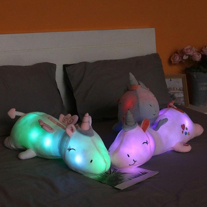 Magisches Plüsch-Einhorn mit LEDs, ideales Weihnachtsgeschenk oder Geburtstagsgeschenk für Kinder und Einhorn-Fans.