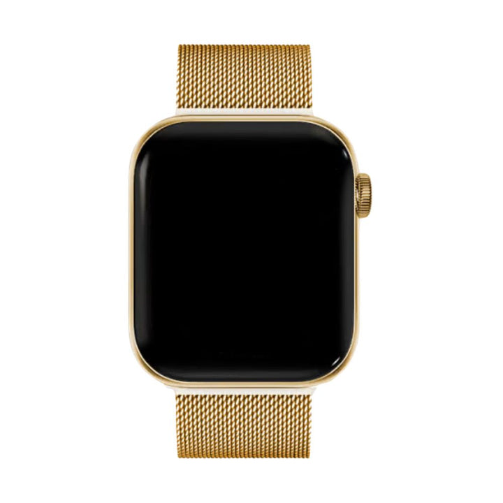 Edelstahl Milanaise Apple Watch Armband für Damen und Herren, stufenlos verstellbar.