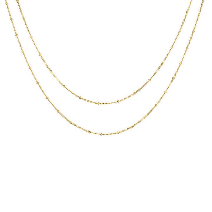 Stilvolle Layering Halskette für Damen, aus robustem, wasserfestem Edelstahl, verstellbar und modern.