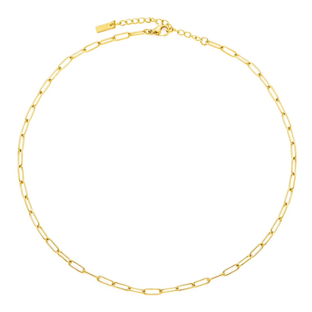 Alltagstaugliche Paperclip Kette Damen, wasserfest, hypoallergen, für jeden Anlass. Robuster Edelstahlschmuck.