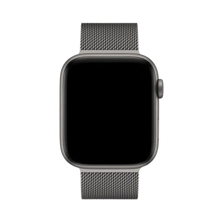 Roségoldenes SteelFlex Milanaise Armband für Apple Watch, leichtgewichtig.