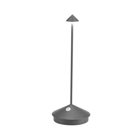 Design-LED-Tischleuchte, kabellos. Dimmbares Licht für moderne Innen- und Außenbereiche.