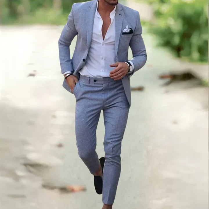 Eleganter Herren Hochzeitsanzug Slim Fit, 2-teilig. Ideal für den Bräutigam oder Gast im Sommer.