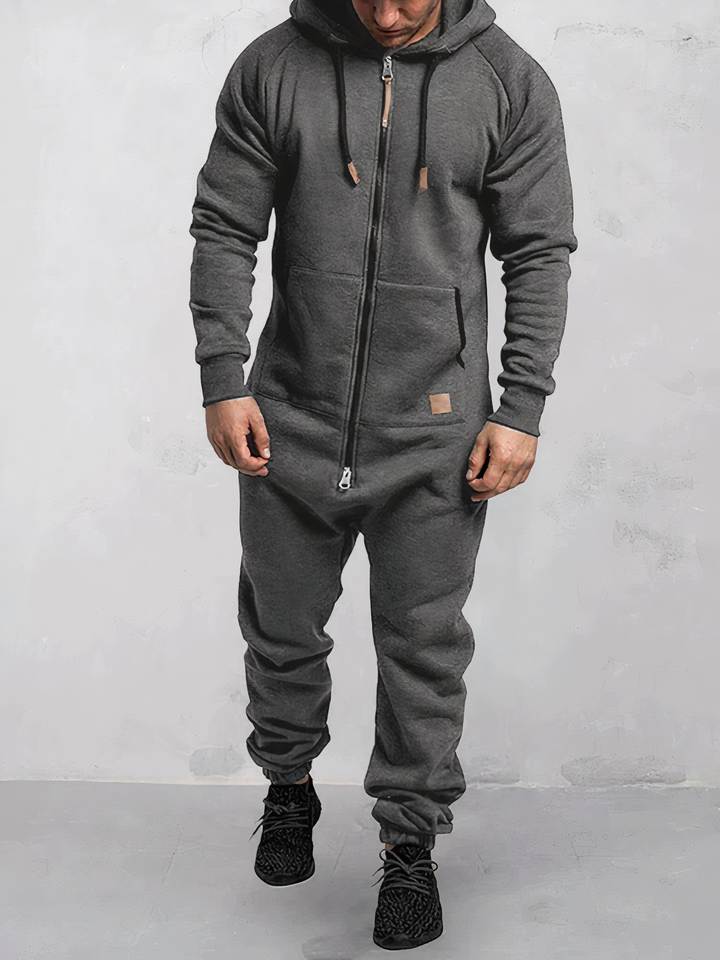 Bequemer Herren Hoodie-Trainingsanzug für entspannte Tage. Stylisches Outfit-Set, ganzjährig tragbar für Komfort.