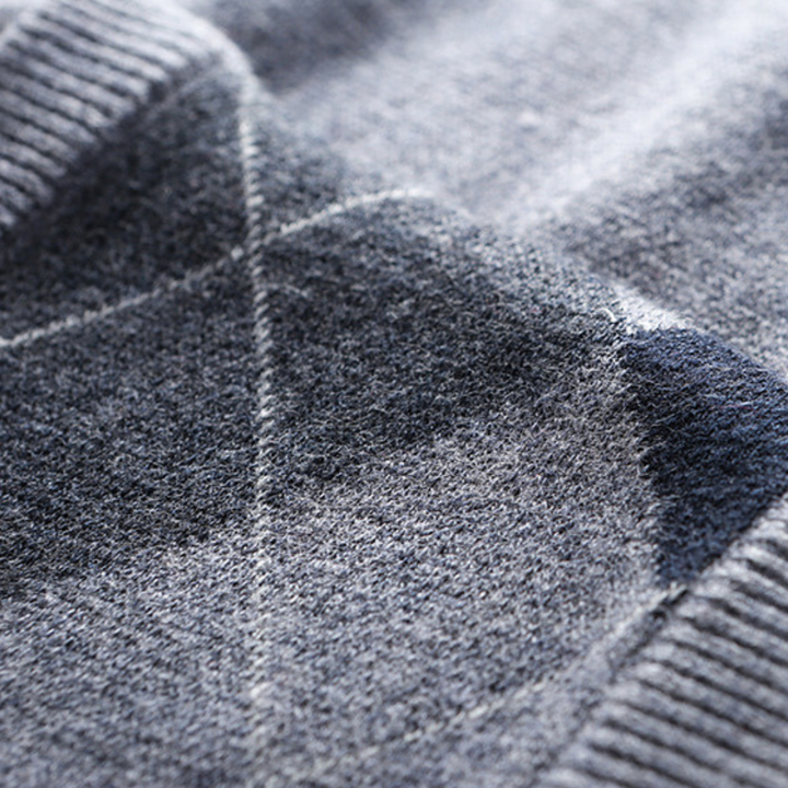 Vielseitiger Herren Spencer mit elegantem Argyle-Muster, für Business-Looks und legere Outfits.
