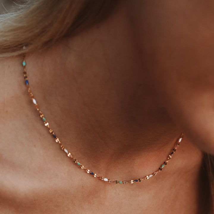 Robuste Damen Choker Halskette maritim, aus hypoallergenem Edelstahl, wasserfest und langlebig. Gold oder Silber.