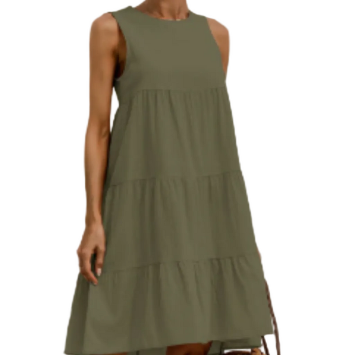 Stylisches Damen Bürokleid, Midi-Länge für Business und Alltag. Klassisches Kurzarmkleid, bequem und vielseitig.