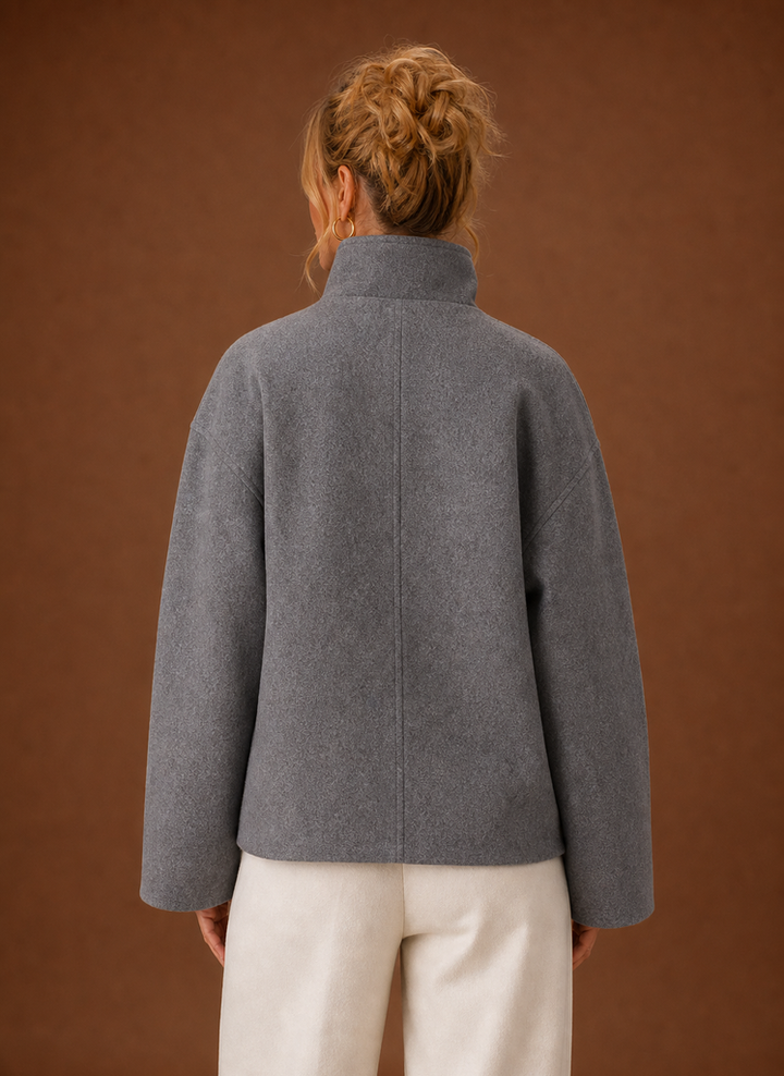 Trendige Damen Übergangsjacke in Schwarz, ideal für Frühling und Herbst, lässig für Freizeit & Alltag.