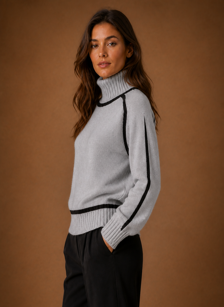 Hochwertiger Damen Rollkragenpullover: Weicher Strickpullover, der Gemütlichkeit und Stil für Damen vereint.