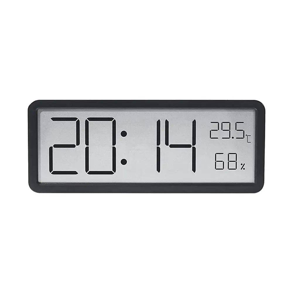 Digitale LED-Uhr mit großem Display, integriertem Thermometer und Hygrometer für optimales Raumklima.