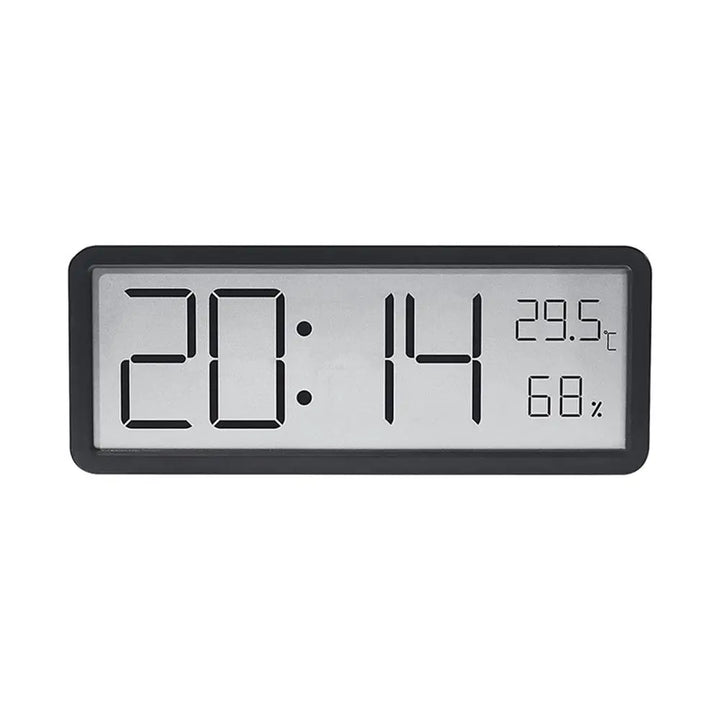 Digitale LED-Uhr mit großem Display, integriertem Thermometer und Hygrometer für optimales Raumklima.