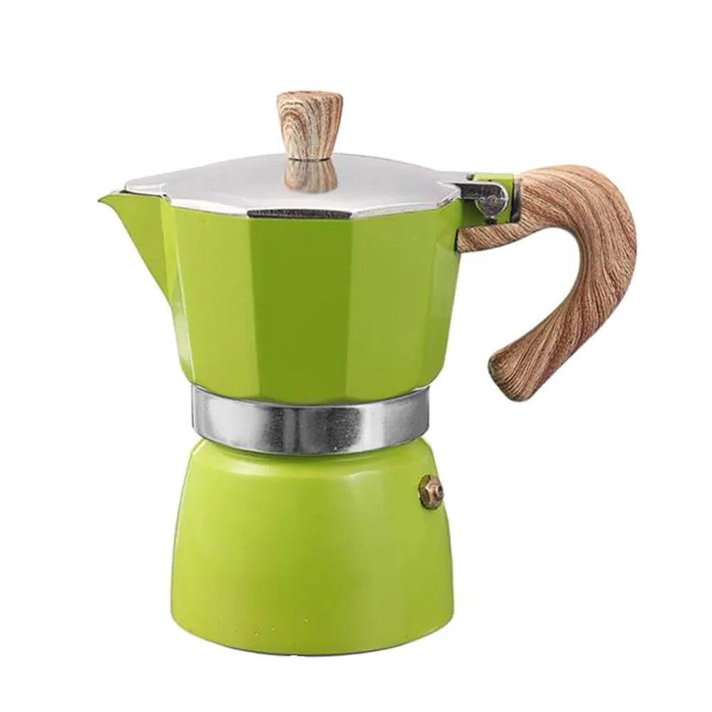 Langlebiger Aluminium Espressokocher, perfekt für den täglichen Gebrauch im Haushalt & auf Reisen.