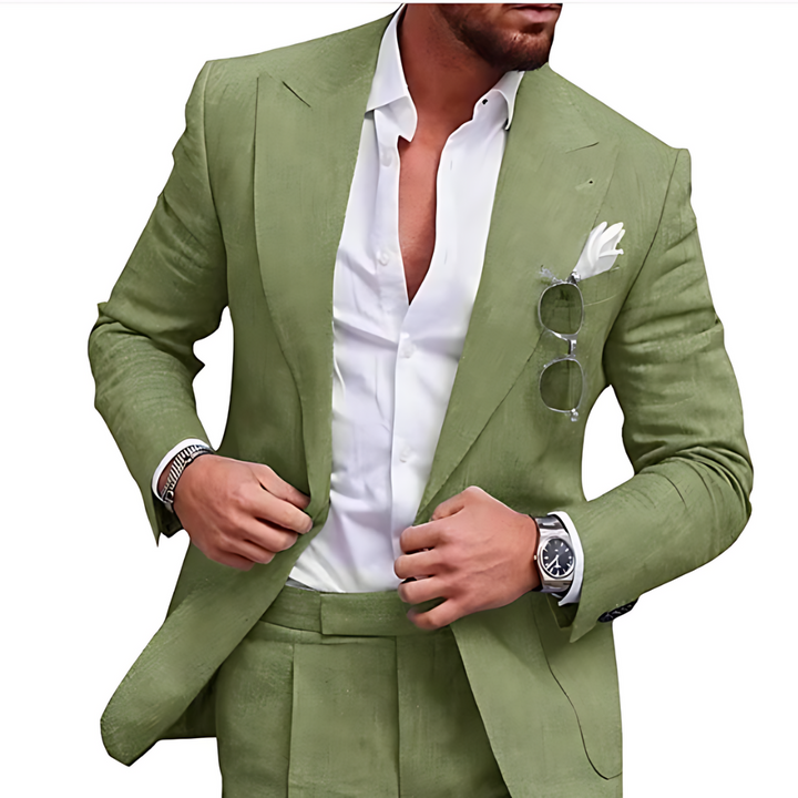 Eleganter Herren-Zweiteiler Caden, perfekt für Hochzeiten, Sommerpartys und als stilvolle Abendgarderobe.