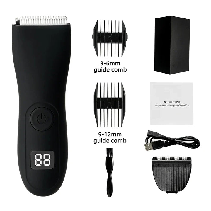 Leistungsstarker Trimmer für Körperhaarentfernung. Geeignet für Damen, Herren & alle Körperbereiche.
