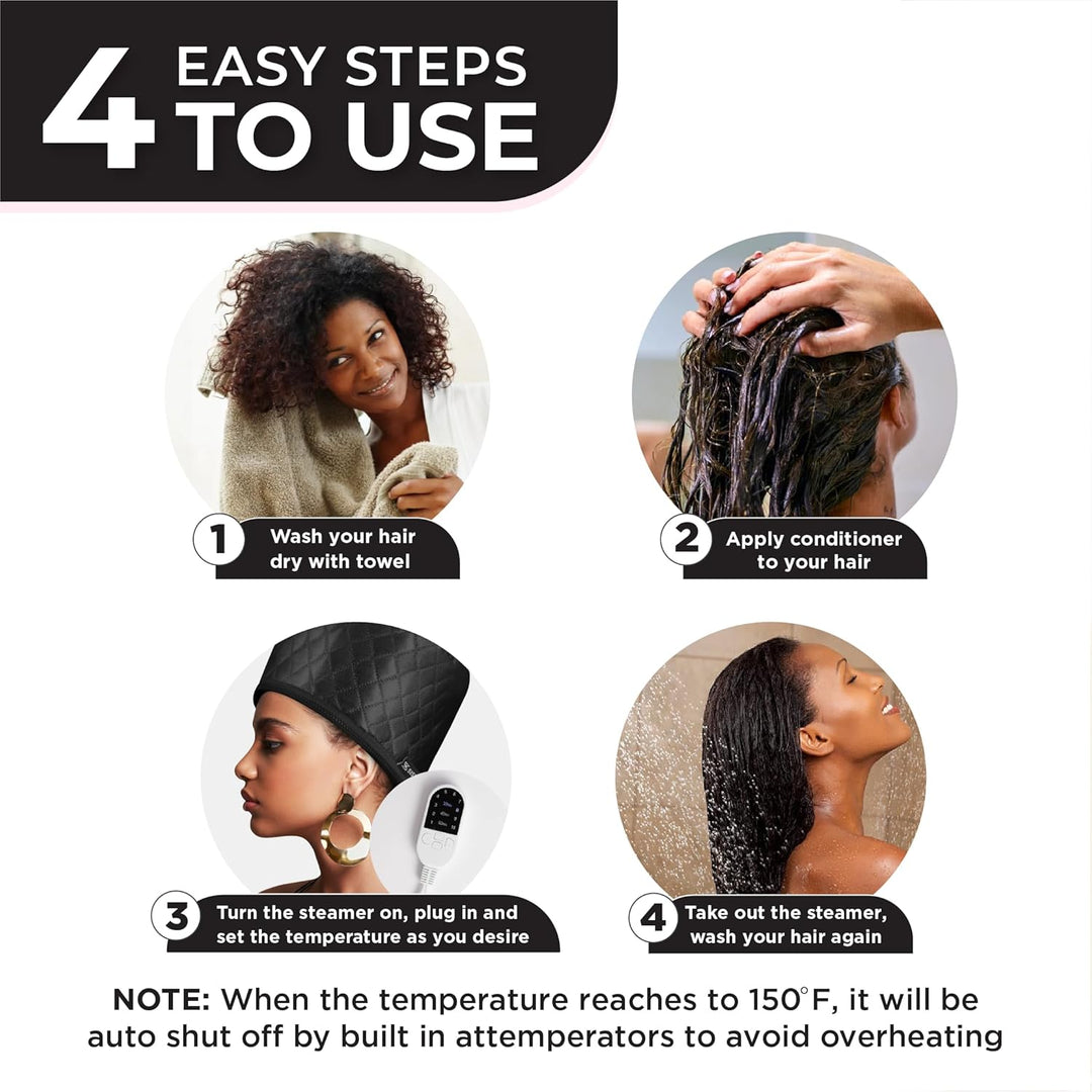 Innovativer Haarverdampfer für Frauen, zur effektiven Tiefenpflege & Hydratation der Haare.