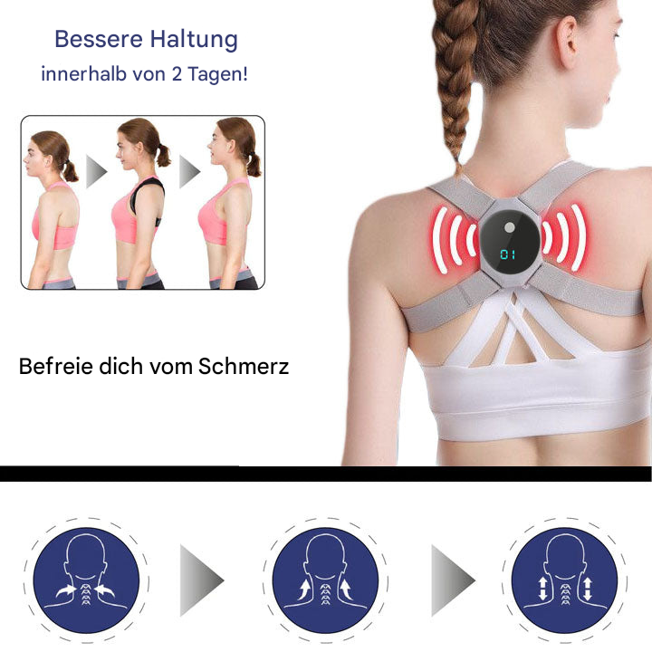 Bequeme Haltungskorrektur gegen Rückenschmerzen im Büro & Homeoffice. Unisex für bessere Gesundheit.