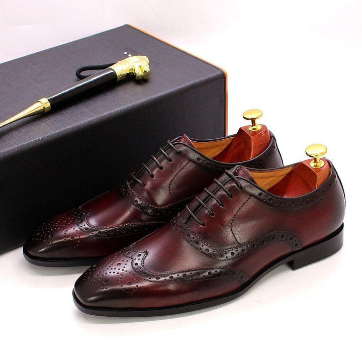 Handgefertigte Herren Oxford-Schuhe 'Valentin' aus hochwertigem Leder, elegant für Business & formelle Anlässe.