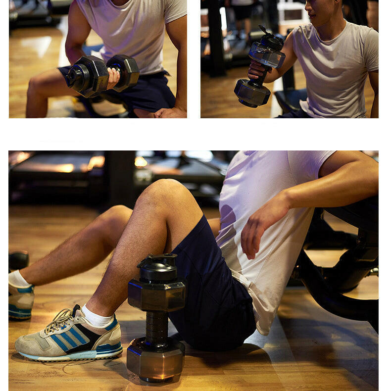 Multifunktionale Sportflasche mit Hantel. Ideal für Fitness, Training, Yoga, Outdoor & Hydration.