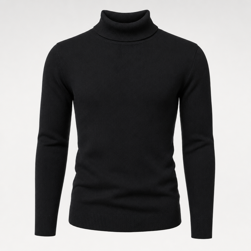 Eleganter Damen Harlow Rollkragenpullover aus weichem Strick. Modisches Langarm-Oberteil für Herbst- & Wintermode.