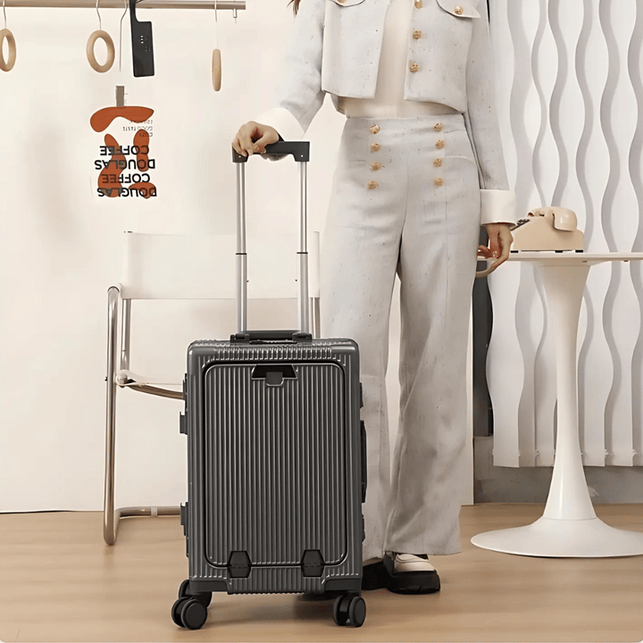 Robuster Handgepäckkoffer Manhattan Pro. Hartschalen-Design, ideal für Reisen & Business.