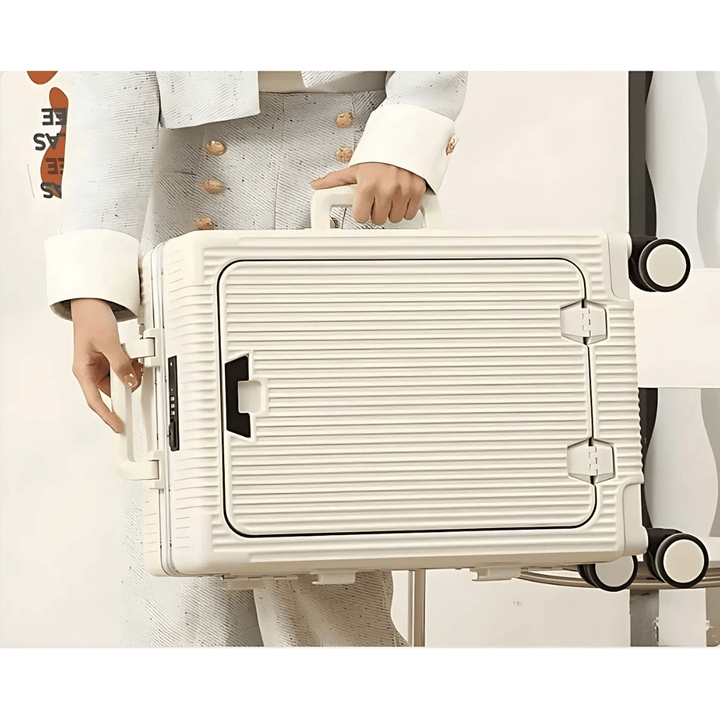 Smarter Handgepäckkoffer Manhattan Pro: Hartschalenkoffer mit Powerbank-Anschluss für Businessreisen.