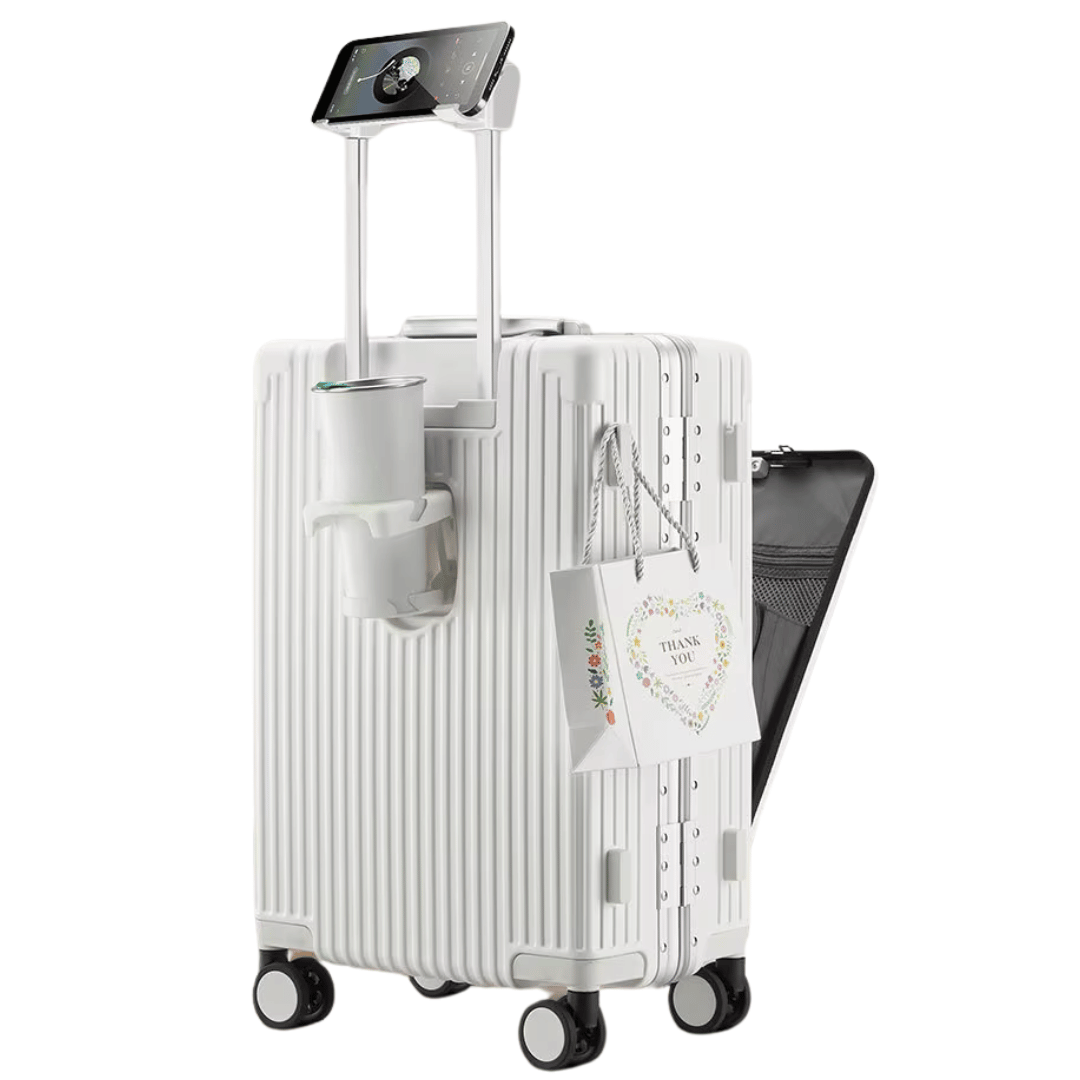 Manhattan Pro Hartschalen-Handgepäckkoffer für Kurztrip & Businessreise, kompakt mit smarten Funktionen.