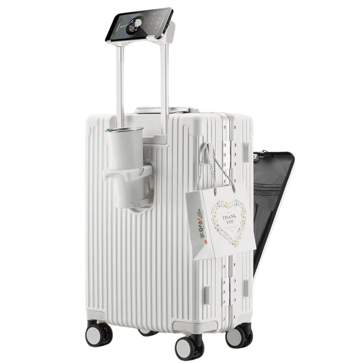 Manhattan Pro Hartschalen-Handgepäckkoffer für Kurztrip & Businessreise, kompakt mit smarten Funktionen.