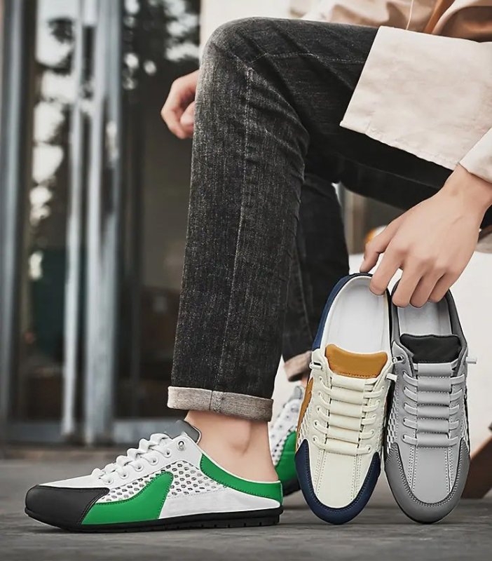 Vielseitiger Herren Komfortschuh: Slipper Sneaker mit offener Ferse, ideal für Freizeit und entspannte Tage.