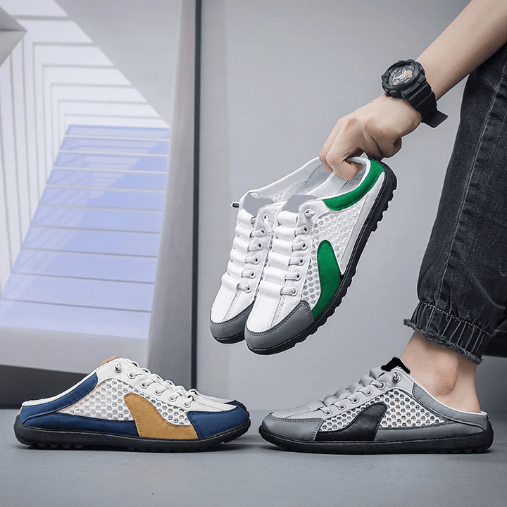 Hochwertige Herren Slipper Sneaker mit offener Ferse, bieten Komfort und Stil für den modernen Mann.