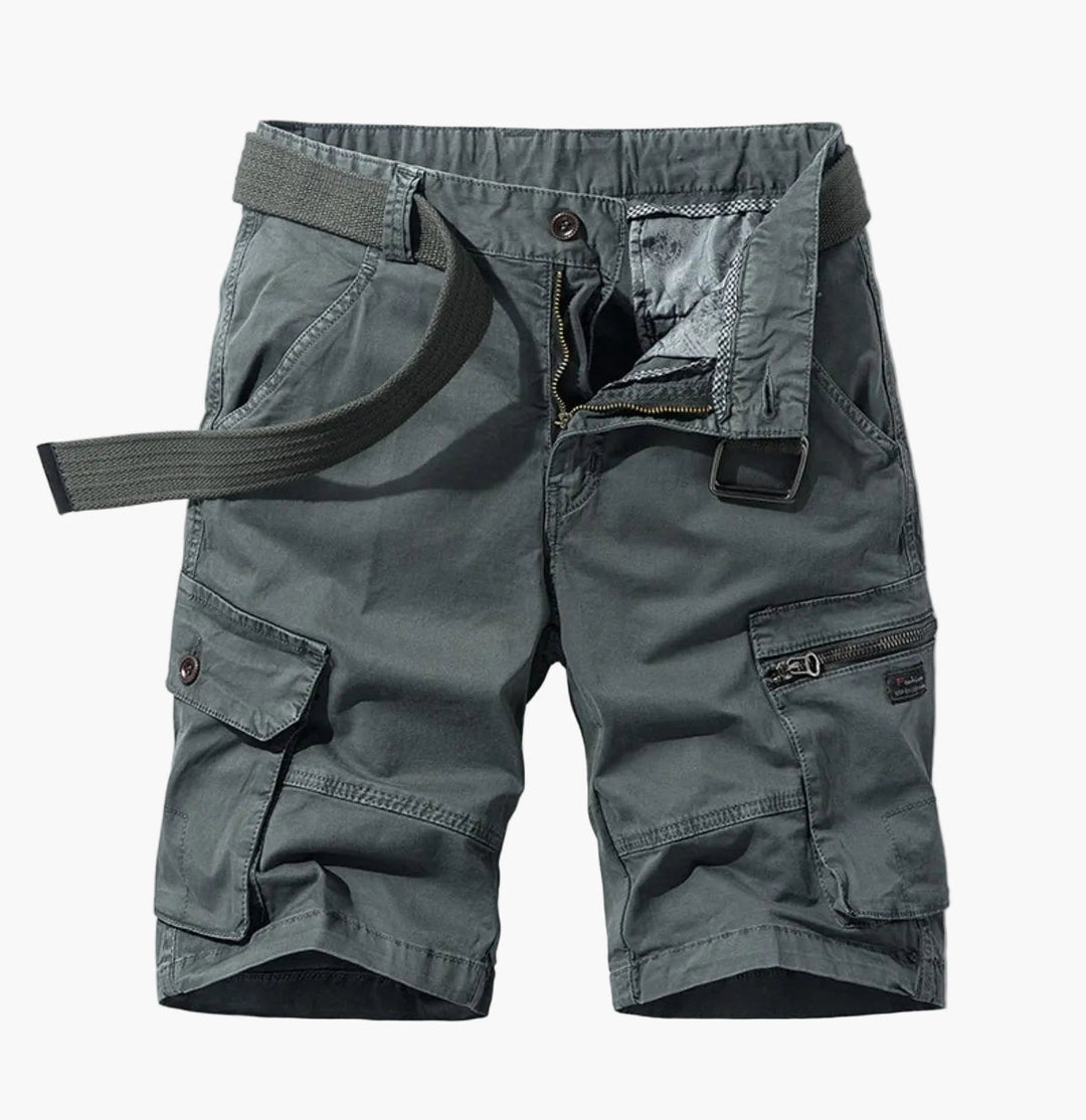 Vielseitige orange Herren Cargo Shorts, atmungsaktiv und bequem, die ideale Outdoor Shorts für Abenteuer.