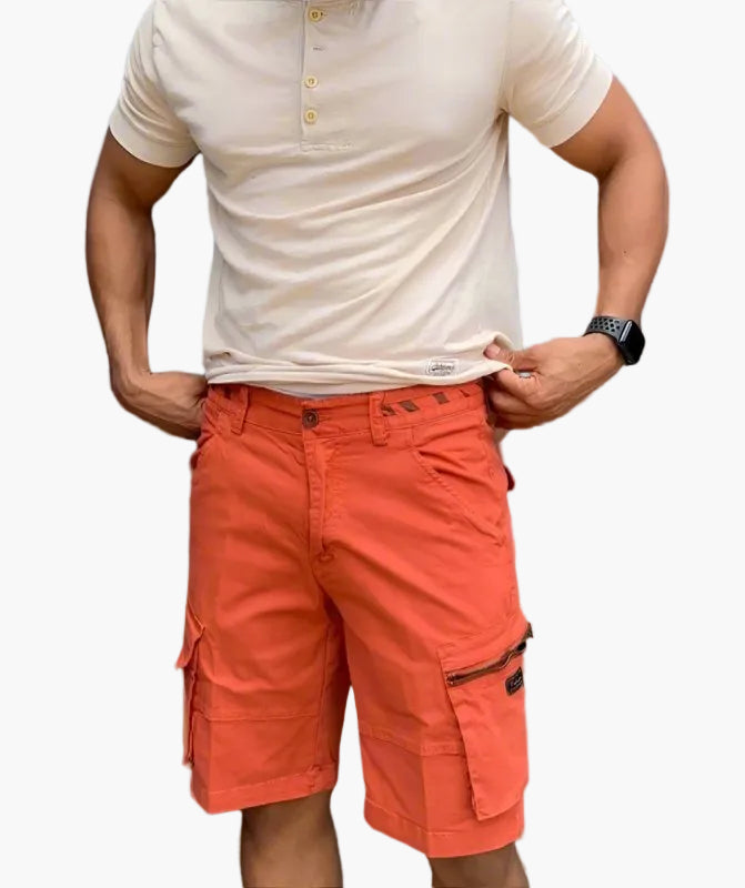 Orange Herren Cargo Shorts, robust und vielseitig für Alltag & Abenteuer, eine praktische Freizeithose.