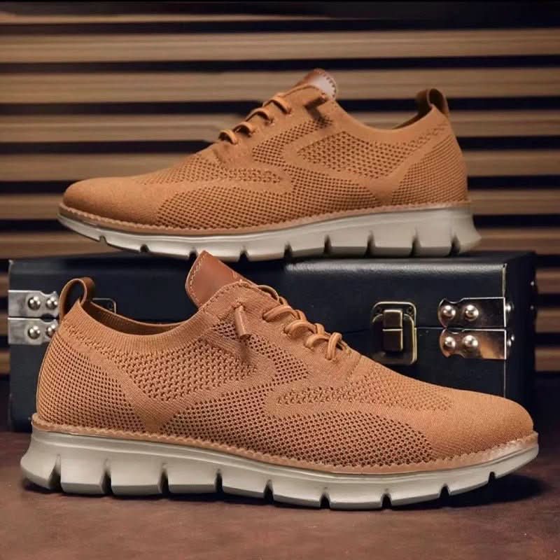 Nahaufnahme der atmungsaktiven Oberfläche der Herren Slip-on Sneaker, für optimalen Tragekomfort.