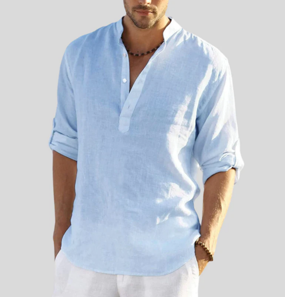 Klassisches Herrenhemd mit Kragen, vielseitig für festliche Anlässe und lässige Freizeit-Looks.
