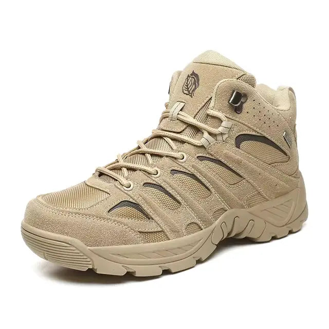Seitenansicht der wasserdichten Unisex Trekkingschuhe Conan, strapazierfähig und langlebig.