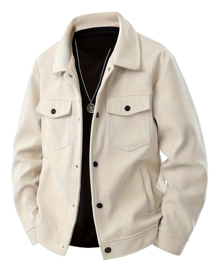 Herren Cordjacke: Stilvolle Herbst-Übergangsjacke für Männer, klassisch und vielseitig.