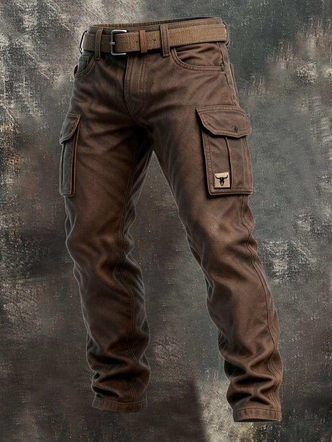 Herren isolierte Utility-Hose für Herbst, robust & komfortabel. Warme Outdoorhose mit geradem Schnitt.