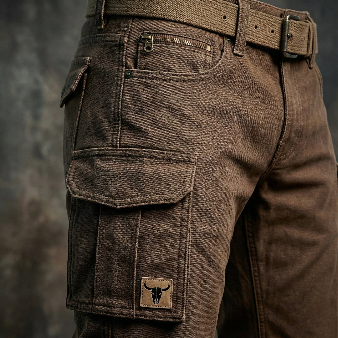 Robuste Herren Utility-Hose für den Herbst, isoliert & langlebig. Komfortable Cargohose mit praktischen Taschen.