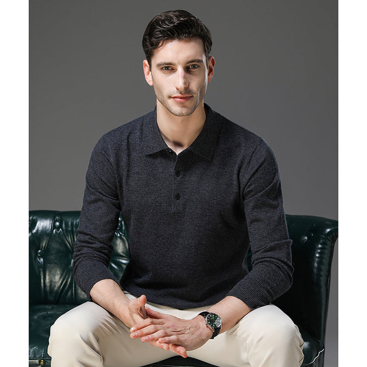 Herren Business-Freizeit Pullover, Polokragen, langarm. Elegant und vielseitig kombinierbar.