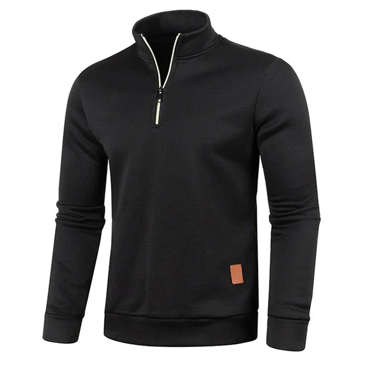 Detailansicht des Kragens: Herren Rollkragenpullover, langarm und warm. Vielseitiger Pullover für Herbst & Freizeit.