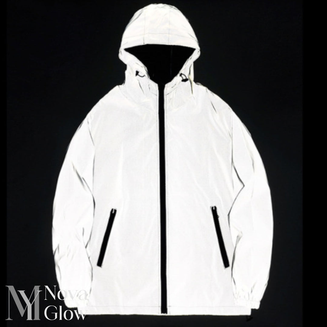 Dynamische Herren Reflektorjacke für Sicherheit beim Laufen, Radfahren und allen Outdoor-Sportarten bei Dunkelheit.