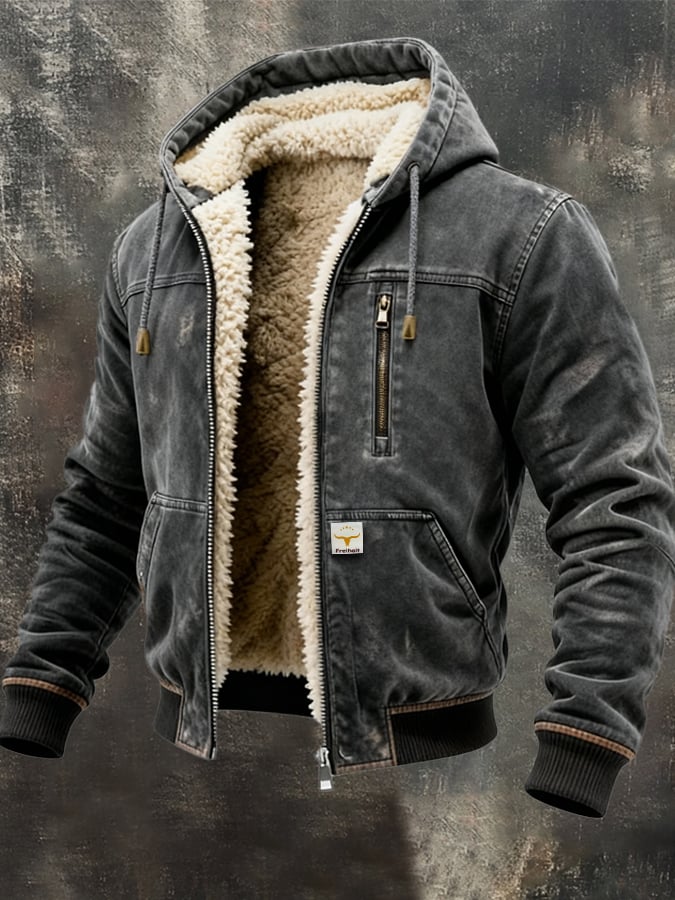 Warme Herrenjacke, gemütliche Thermojacke für kalte Tage im Herbst und Winter. Stylische Oberbekleidung.