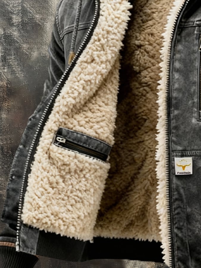 Gemütliche Herrenjacke, warme Thermojacke für Männer. Stylisch und funktional für Herbst- & Wintertage. Oberbekleidung.