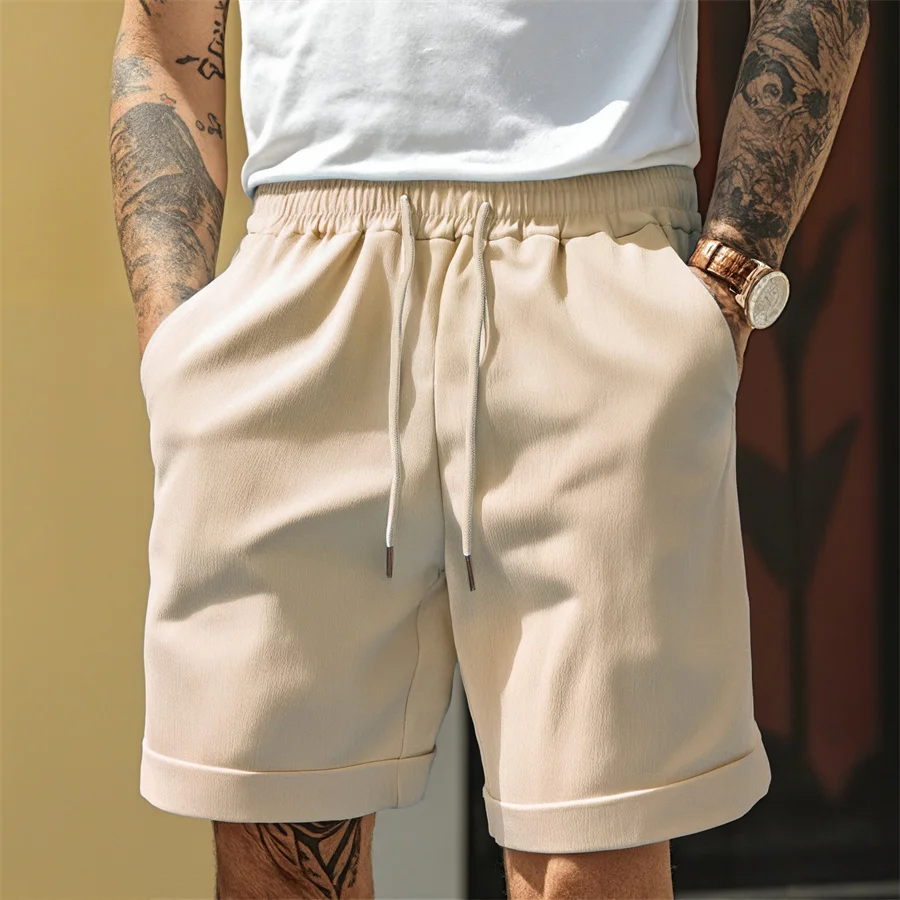 Moderne Herren Sommer Shorts mit Kordelzug, perfekt für Urlaub, Strand und entspannte Tage.