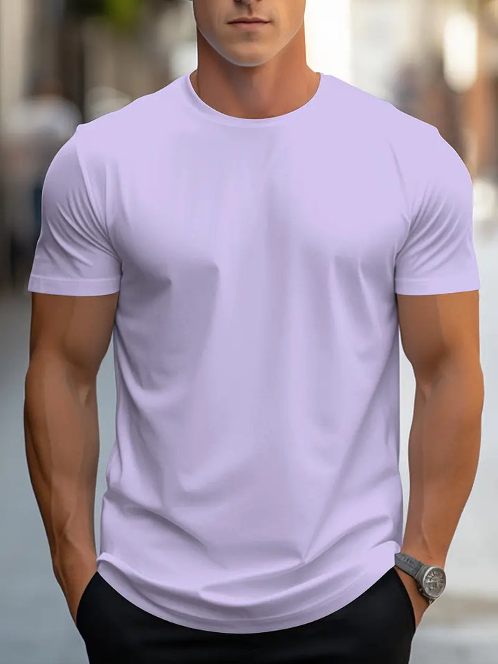 Stilvolles Herren T-Shirt mit klassischem Rundhals, ideal für Casual-Looks und Schichtsysteme.